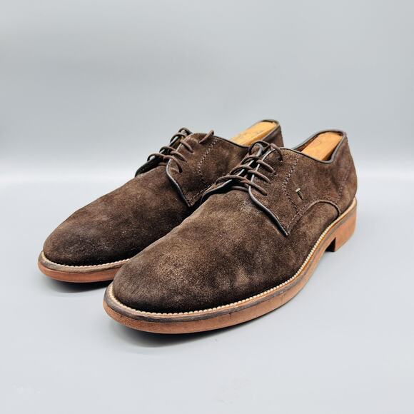 Tod\'s Shoes Mens 10 Brown Suede Derby Oxford Lace Up Dress Rubber Sole Comfort main image 10